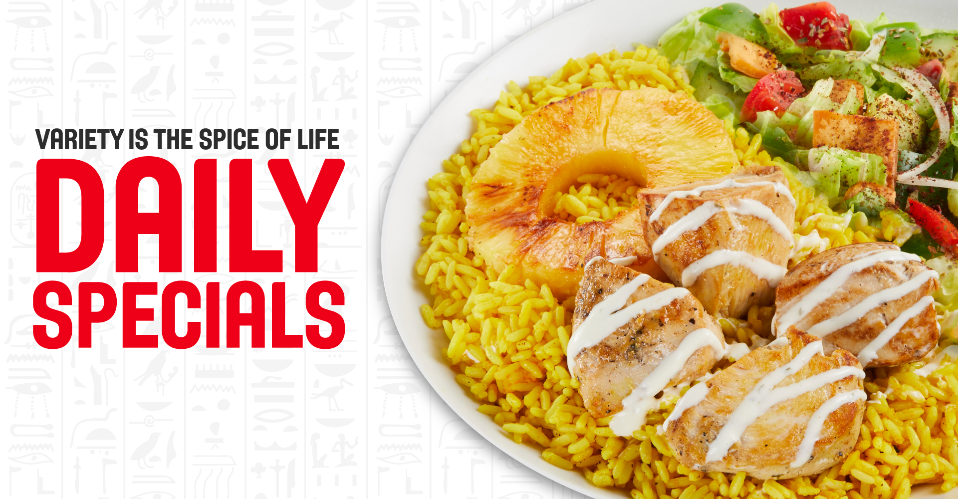 variety is the spice of life, daily specials.