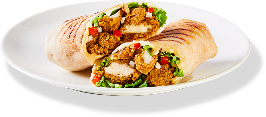 Crispy Chicken Shawarma Wraps